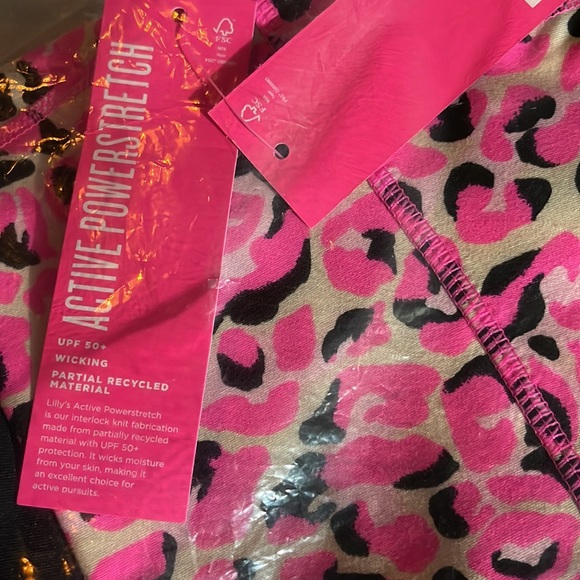 NWT Lilly Pulitzer Weekender High Rise Leggings Pink Topaz my favorite spot Med. - Picture 8 of 8